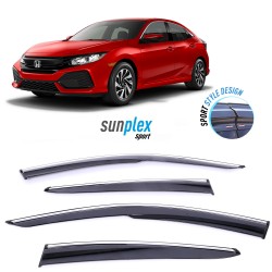 Honda Civic FC5 2016 ve sonrası Krom Cam Rüzgarlığı Sunplex Plus
