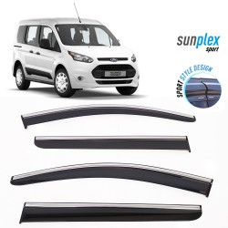 Ford Tourneo Courier 2014-2019 Chrome Wind Deflector Sunplex Plus