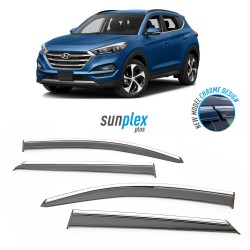 Hyundai Tucson 2015 and after Chrome Wind Deflector Sunplex Plus