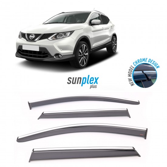 Nissan Qashqai 2015 ve sonrası Krom Cam Rüzgarlığı Sunplex Plus