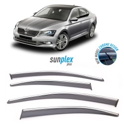 Skoda Superb 2015 ve sonrası Krom Cam Rüzgarlığı Sunplex Plus