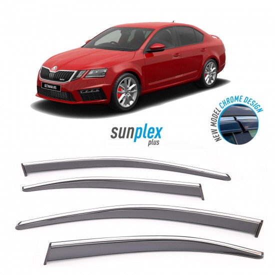 Skoda Octavia 2013 ve sonrası Krom Cam Rüzgarlığı Sunplex Plus