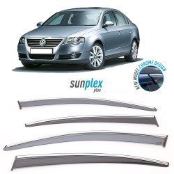 Volkswagen Passat B6 2006-2010 Krom Cam Rüzgarlığı Sunplex Plus